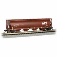 Bachmann BAC19161 N Scale 4 Bay Canadian National Cylindrical Grain Hopper, Oxide Red