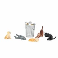 BAC33157 O Scale Figures Cats with Garbage Can