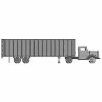 Bachmann BAC42234 HO Scale Boston & Maine Blue Truck Cab with 2 Piggy Back