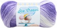 Lion Brand Ice Cream Yarn - Tutti Frutti - White Baby Blue Yellow