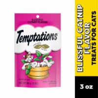 TEMPTATIONS Classic Blissful Catnip Flavor Crunchy and Soft Adult Cat Treats