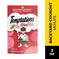 Temptations MixUps Crunchy and Soft Cat Treats Backyard Cookout Flavor Chicken Liver & Beef Perspective: Main