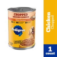 Pedigree Chopped Ground Dinner Chicken Adult Canned Soft Wet Dog Food