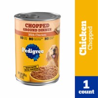 Pedigree Chopped Ground Dinner Adult Canned Soft Wet Dog Food Chicken Perspective: Main