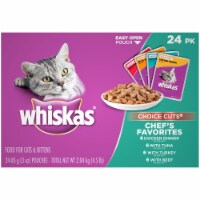 Whiskas Choice Cuts Chef's Favorites Variety Pack Wet Cat Food Pouches Perspective: Main