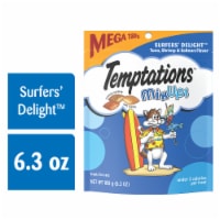TEMPTATIONS MIXUPS Surfers Delight Tuna Shrimp & Salmon Flavor Adult Cat Treats