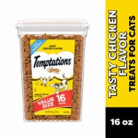 TEMPTATIONS Classic Tasty Chicken Flavor Crunchy and Soft Adult Cat Treats