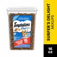 TEMPTATIONS MixUps Surfers Delight Tuna Shrimp & Salmon Flavor Adult Cat Treats