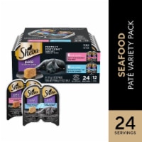 SHEBA Pate Variety Pack Delicate Salmon and Tender Whitefish & Tuna Adult Wet Cat Food