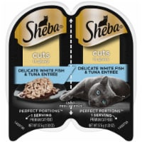 Sheba Cuts In Gravy Perfect Portions White Fish & Tuna Entree Wet Cat Food Twin Pack