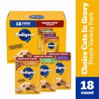 Pedigree Choice Cuts In Gravy Chicken and Beef Adult Soft Wet Dog Food Pouch Variety Pack