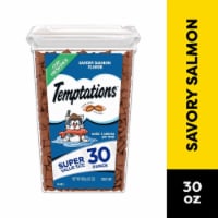 Temptations Classic Crunchy and Soft Cat Treats Savory Salmon Flavor Perspective: Main