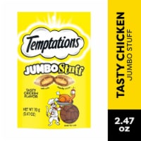 Temptations Jumbo Stuff Crunchy and Soft Cat Treats Tasty Chicken Flavor Perspective: Main