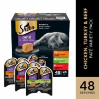 Sheba Perfect Portions Adult Wet Cat Food Pate Chicken & Roasted Turkey & Tender Beef Variety Pack Perspective: Main