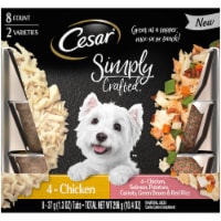Cesar Simply Crafted Chicken & Salmon Wet Dog Food Variety Pack Perspective: Main