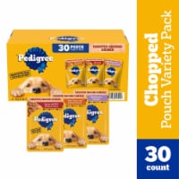 Pedigree Chopped Ground Dinner Beef Bacon Cheese Filet Mignon & Chicken Soft Wet Dog Food Pouches