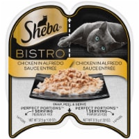 SHEBA PERFECT PORTIONS Bistro Chicken in Alfredo Sauce Entree Adult Wet Cat Food Perspective: Main