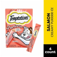 Temptations Creamy Purrrr-ee with Salmon Cat Treats - 4 ct