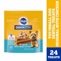 Pedigree Dentastix Original Adult Toy/Small Dog Dental Chew Dog Treats Chicken Flavor Perspective: Main