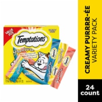 Temptations Creamy Puree Lickable Squeezable Wet Cat Treat Chicken Salmon & Tuna Variety Pack Perspective: Main