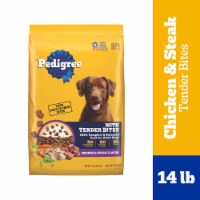 Pedigree Tender Bites Complete Nutrition Adult Dry Dog Food Chicken & Steak Flavor Perspective: Main