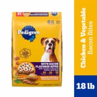 Pedigree Adult Dry Dog Food Roasted Chicken & Vegetable Flavor With Bacon Flavored Bites Perspective: Main