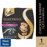 Sheba Selections Filets in Broth Cat Meal Complement Adult Chicken & Shrimp Recipe Perspective: Main