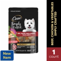 Cesar Simply Crafted Adult Wet Complement Beef, Chicken, Purple Potatoes, Peas & Carrots Perspective: Main
