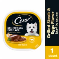 Cesar Classic Loaf in Sauce Grilled Steak and Eggs Adult Soft Wet Dog Food