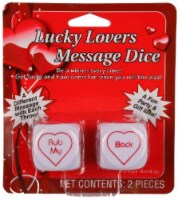 Fun World Lucky Lovers Message Dice - Red/White Perspective: Main