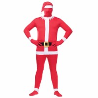 Fun World Red and White Santa Claus Bodysuit Men Adult Christmas Costume - One Size