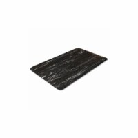 Crown Cushion-Step Surface Mat, 36 X 60, Marbleized Rubber, Black CU 3660BK