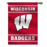 Fremont Die 2324554875 28 x 40 in. Polyester Wisconsin Badgers 2 Sided Banner