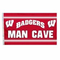 Fremont Die 2324555575 3 x 5 ft. Wisconsin Badgers Banner Flag - Man Cave