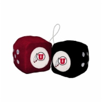 University of Utah Fuzzy Dice - Red/Black/White Perspective: Main
