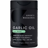 Sports Research Plant-Based Garlic Oil W/ Parsley & Chlorophyll 150ct.