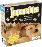 BePuzzled Impossibles Jigsaw Puzzle 1000 Pieces 24 X24 -Awww Sleeping Puppies