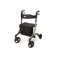 Carex Crosstour Folding Rolling Walker Rollator with Seat Euro Style, 300lb Capacity