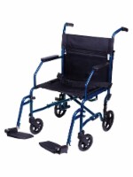 Carex Transport Wheelchair With 19 inch Seat - Foldable for Travel and Storage