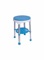 Carex Easy Swivel Shower Stool - Adjustable Rotating Bath Seat for Elderly with Storage Tray