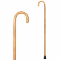 Compass Health Brands Round Handle Wood Cane - Natural Perspective: Main