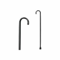 Carex Round Handle Wooden Walking Cane With Rubber Tip - Black