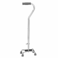 Compass Health Brands Small Base Offset Quad Cane - Silver Perspective: Main