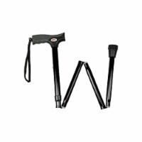 Carex Soft Grip Folding Walking Cane Adjustable Anti-Slip Rubber Tip - Black