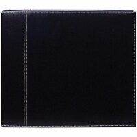 Pioneer 3-Ring Sewn Cover Album 12 X12 -Black/Black