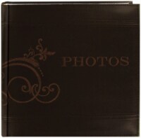 Pioneer Embroidered Scroll Leatherette Photo Album 8 X8   -Brown