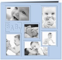 Pioneer Embossed Collage Frame Post Bound Album 12 X12 -Baby - Blue