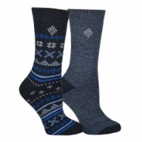 Columbia Women's Fair Isle Thermal Crew Socks - Navy Perspective: Main