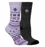 Columbia Women's Fair Isle Midweight Thermal Crew Socks - Mist Perspective: Main