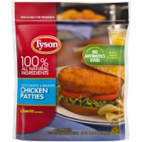 Tyson 100% All Natural Fully Cooked Chicken Patties Perspective: Main
